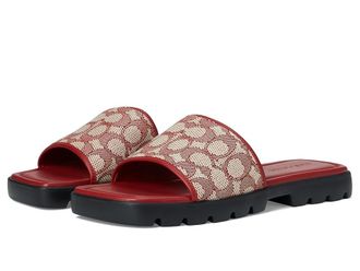 Coach Florence Sandal Womens Shoes Ruby : 5.5 B - Medium, Leather
