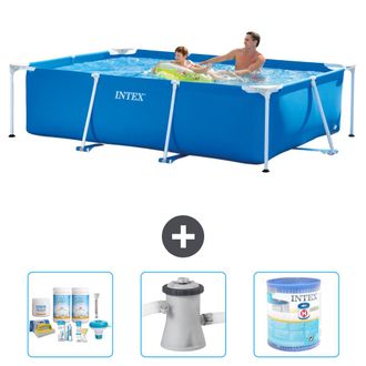 Intex Piscina Con Estructura Rectangular - 260x160x65 Cm - 6-piezas S30066