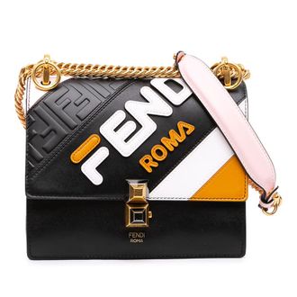 Fendi Pre-owned Fendi Fila Mania Small Multicolor Zucca Embossed Leather Kan I Crossbody Ladies 8Z0P21RK075NVMYN