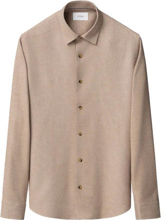 Eton Overhemd met lange mouwen stijlvol ontwerp - Heren - Casual Overhemden - Beige - 3XL - Overhemden