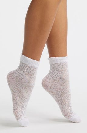 Stems Sweet Florence Lace Socks in White at Nordstrom