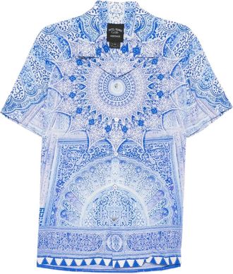 Camilla Camicia con collo ampio - Blu