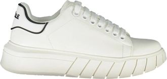 Ga&euml;lle Paris Sportieve witte vetersneakers met contrastdetails - Dames - Sneakers - Wit - 40 EU - Schoenen