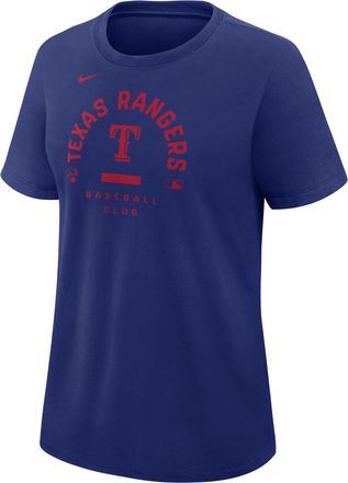 Nike Texas Rangers Authentic Collection Early Work Nike Womens Dri-FIT MLB T-Shirt in Blue | 03N847XTER-HXK