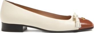 Valentino Garavani Tassel-embellished Leather Ballet Flats