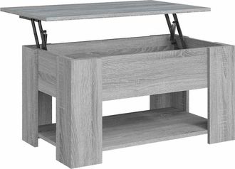 vidaXL Vidaxl - Mesa De Centro Madera De Ingenier&iacute;a Gris Sonoma 79x49x41 Cm