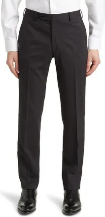 Zanella Parker Stretch Wool Trousers in Charcoal at Nordstrom, Size 38