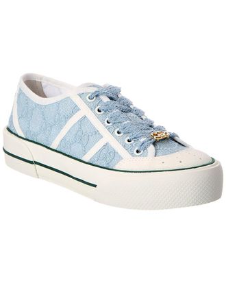 Gucci Gg Logo Lace & Suede Sneaker