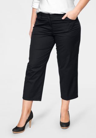 KjBrand 7/8-Hose KJBRAND Babsie: bequemer Oberschenkel, Damen, Gr. 42, N-Gr, schwarz, Web, Obermaterial: 98% Baumwolle, 2% Elasthan, unifarben, bequem 7/8-L&auml;n