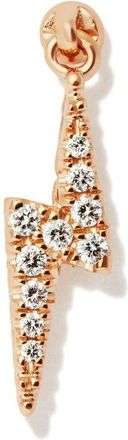 Maria Tash 18K Rose Gold Diamond Lightning Bolt Earring - Womens - Diamond/18kt Rose Gold