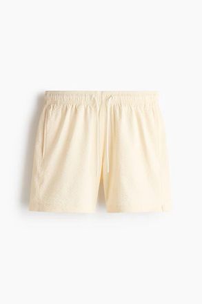 H&M Seersucker Swim Shorts in Cream at Nordstrom, Size X-Large