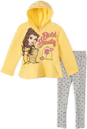 Disney Princess Hoodie & Leggings Set in Princess Belle Yellow Yellow at Nordstrom, Size 18M