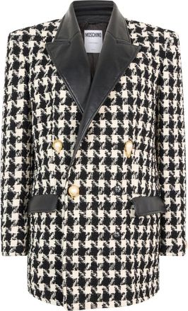 Moschino Jassen, Dames, Veelkleurig, S, Wol, Dubbelrijige Blazer