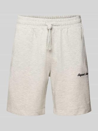 Jack & Jones Jack & Jones Shorts mit Label-Stitching Modell KARL in Hellgrau Melange, Gr&ouml;&szlig;e XXL