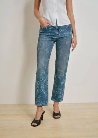Favorite Daughter The Valentina Super High Rise Straight Jeans In Hilo