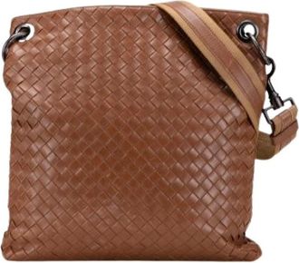 Bottega Veneta Pre-owned Cross Body Bags, female, Brown, Size: ONE SIZE Pre-owned Leather shoulder-bags