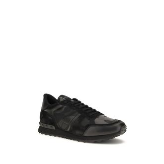 Valentino Garavani Mens Black Polyester Athletic Sneakers