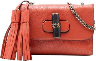 Gucci Pre-owned Gucci Small Leather Miss Bamboo Crossbody 387612 486628