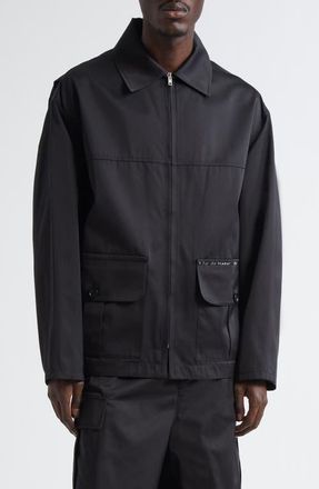 Marni Water Repellent Taffeta Jacket in 00N99 Black at Nordstrom, Size 42 Us