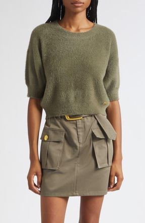 L'agence Guinevere Elbow Sleeve Sweater in Smokey Olive at Nordstrom, Size X-Large