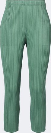 Pleats Please Issey Miyake Monthly Colors: August pleated slim pants