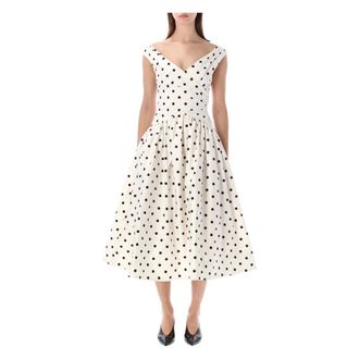 Self Portrait Short Dresses, female, Multicolor, Size: 2XS Polka Dot Midi Dress
