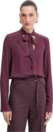 Patrizia Pepe Shirt - Dames - Blouses & Shirts - Rood - Maat: XS Leer