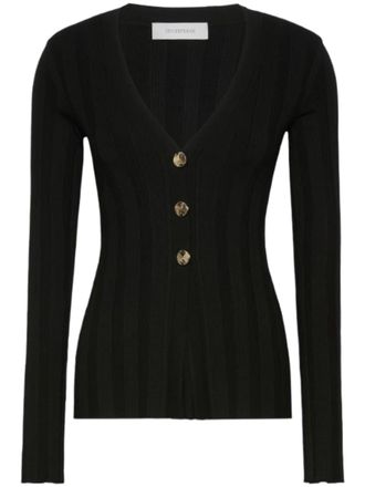 Sportmax Black Spxlaser Ribbed Knit Cardigan