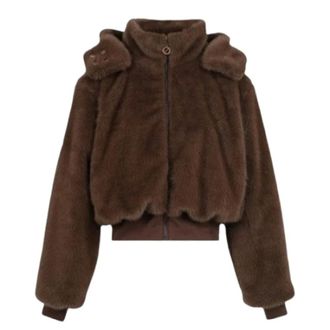 No Name Carter Sherpa Jacket - - Jackets - Donna - Marrone - L