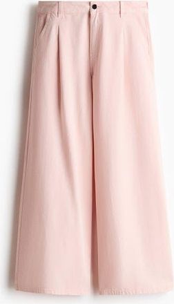 H&M Wide Regular Waist Jeans in Light Pink at Nordstrom, Size 10