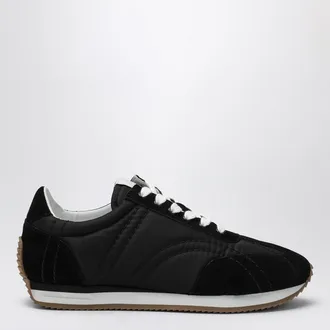 Toteme Black sneaker in suede and fabric