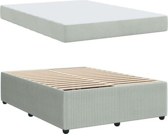 vidaXL Estructura De Cama Con Colch&oacute;n Gris Claro 160 X 200 Cm Vidaxl