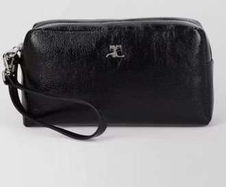 Courr&egrave;ges na varnished leather clutch bag