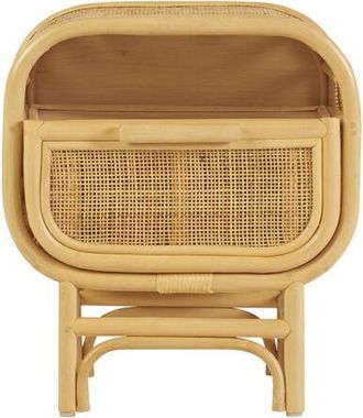 Miliboo Miliboo - Mesita De Noche Con Caj&oacute;n De Rat&aacute;n L45 Cm Luwak