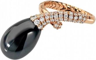 CHANTECLER Vrolijke Onyx Diamanten Ring - Dames - Ringen - Roze - ONE Size - Accessoires