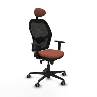 Piqueras y Crespo Silla De Oficina Con Cabecero Jorquera Piqueras Y Crespo 1d036g1 Marr&oacute;n Negro