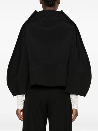 Comme Comme Peter Pan Collar Wool Jacket - Black