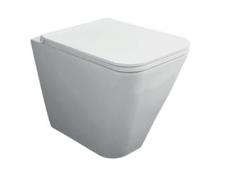 AZZURRA Azzurra - Jarr&oacute;n De Suelo 36x55x43 Cm Blanco Brillante De Cer&aacute;mica Ceramica Build - Con Tapa De Inodoro Soft