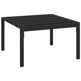 vidaXL Vidaxl - Mesa De Centro De Jard&iacute;n Acero Negro 60x60x35 Cm