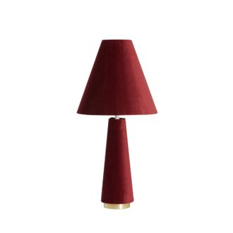 Light & Living L&aacute;mpara De Mesa - Devia - Rojo - Textil - - Light&living