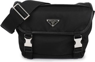 Prada Re Nylon Saffiano Leather Shoulder Bag