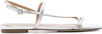 Aeyde Ella nappa leather sandals - women - Nappa Leather/Goat Skin/Nappa Leather - 37 - Silver