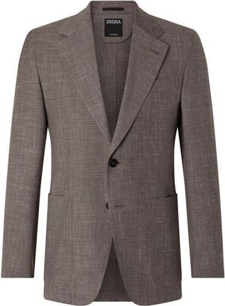 Ermenegildo Zegna Crossover Wool, Silk & Linen Sport Coat in Brown at Nordstrom, Size 38 Us