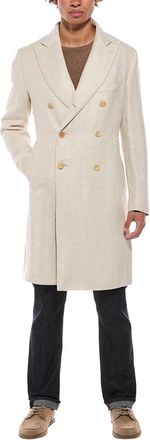 Isaia Ross Linen Overcoat