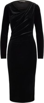 Ralph Lauren Abito Slim in Velluto Lux a Maglia - - Dresses - Donna - Nero - M