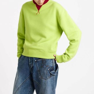 J.W.Anderson Lime/red crewneck sweatshirt