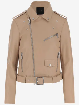 Women's Pinko Leather Jackets - up to −80% | Stylight