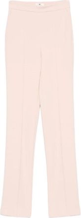 Elisabetta Franchi Lichtgewicht cr&ecirc;pe broek - Dames - Straight fit broeken - Beige - XS - Broeken