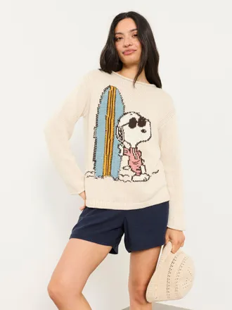 Fat Face FatFace Ivory Snoopy Knitted Jumper