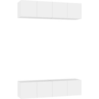 vidaXL TV Cabinets 4 pcs White 60x30x30 cm Engineered Wood vidaXL